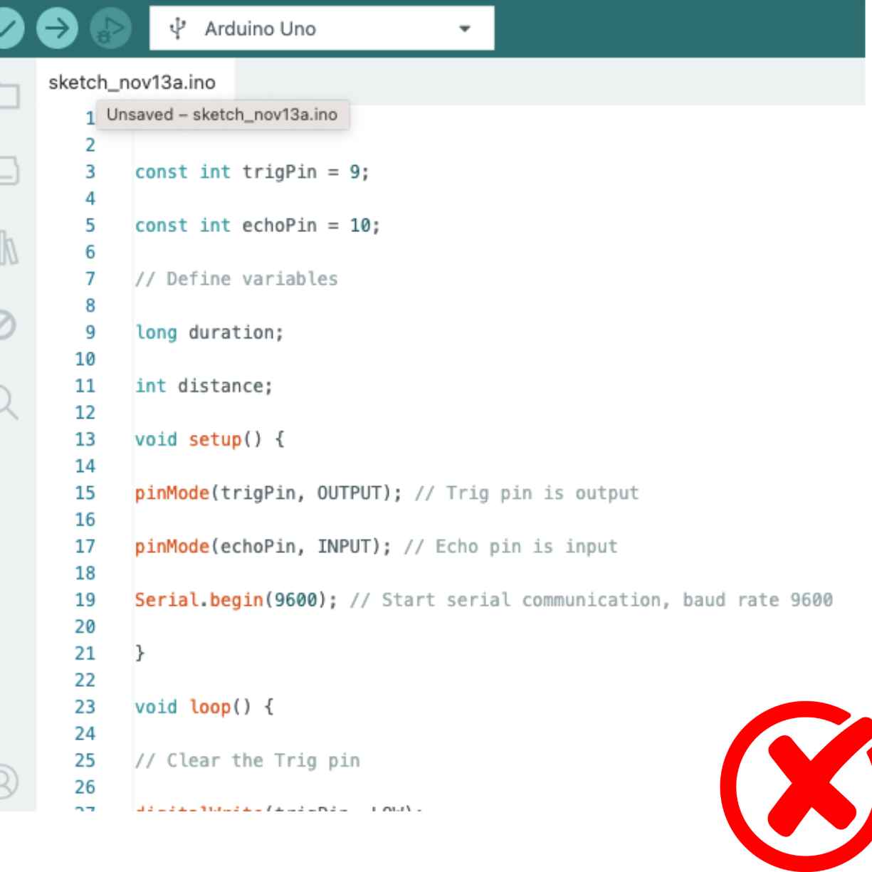 Tried code 1, but it failed.